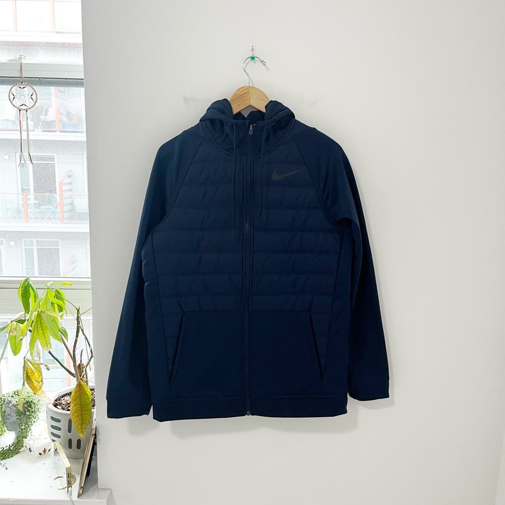 Nike Men's Therma Dark Blue Full Zip Training Jacket Size Small